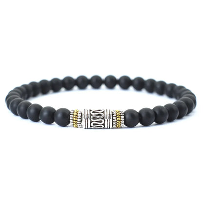 Minimalist 6mm Natural Stone Bracelet for Yoga Meditation - Smarsty