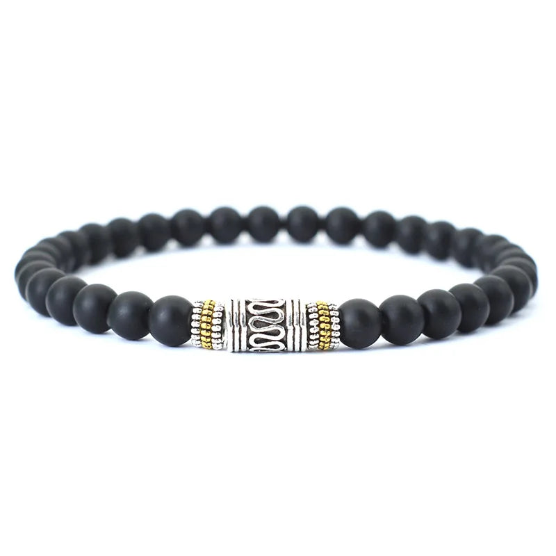 Minimalist 6mm Natural Stone Bracelet for Yoga Meditation - Smarsty