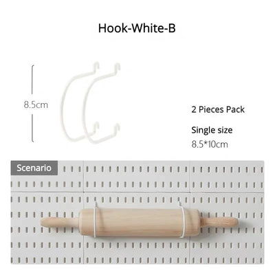 New DIY Pegboard Accessories Hanging Shelf Storage Hooks Wall Organizer No Punching Crafts Organization For Garage Kitchen Room by Smarsty