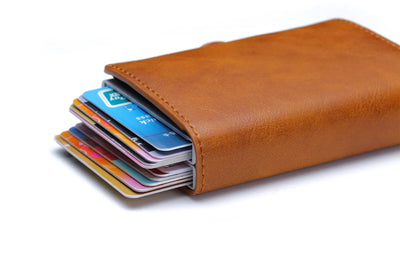 Rfid Men Card Wallets Carbon Fiber Slim Mini Wallet 14 Card Holders Small Money Bag Male Purses - Smarsty