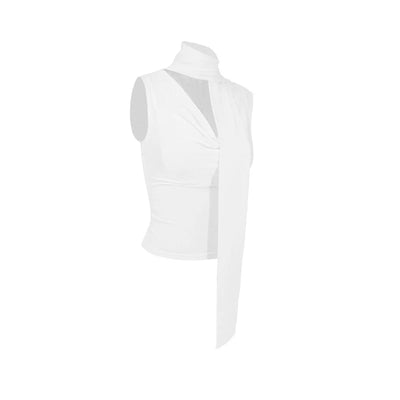 Solid Tank Summer New Women Sexy Sleeveless V-Neck Lady Top Fashion Bandage Streetwear Casual Slim Tank Elegant Knitted Clothing - Smarsty