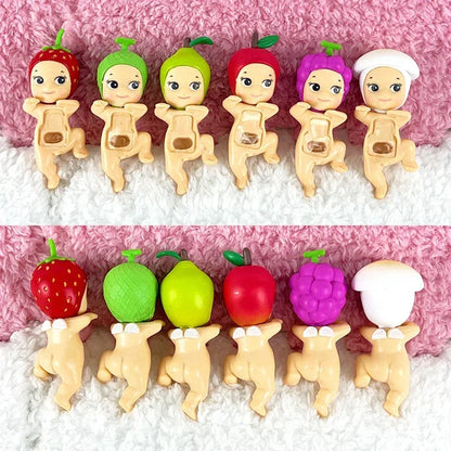 Angel Blind Box Toys Series Fruit and Vegetable Anime Figures Ornaments Dolls Children Gift Mobile Phone Accessories