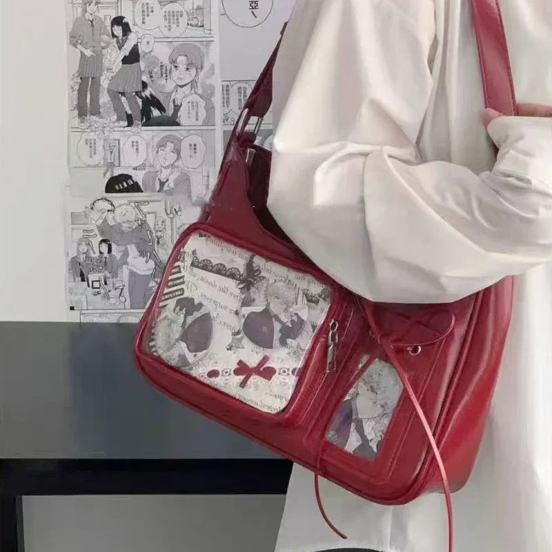 Y2K Harajuku Transparent Ita Bag Crossbody Purse For Women - Smarsty
