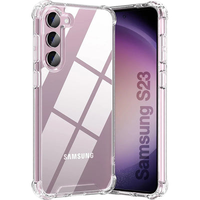 Smarsty Hybrid Shockproof Galaxy Clear Case With Anti Scratch Shield -