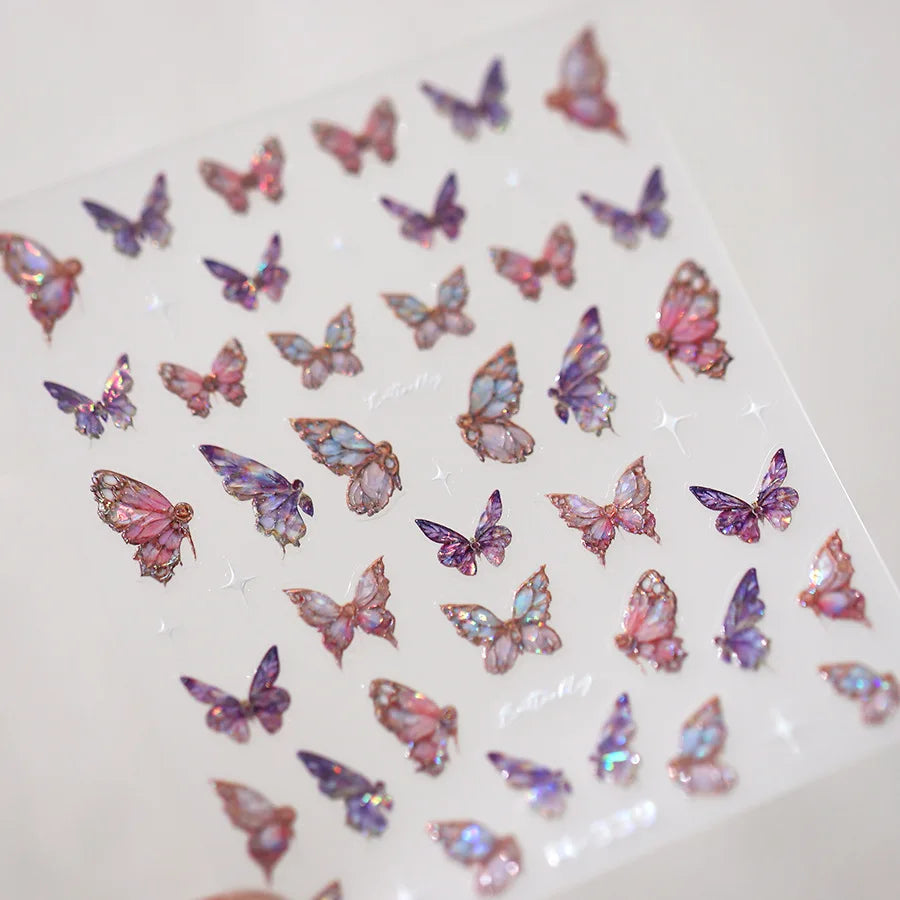 Kawaii Butterfly Nail Stickers for Stunning Manicure Decor - Smarsty