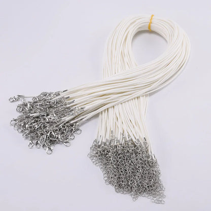 Adjustable Leather Cord Necklace Braided Rope DIY Jewelry Supplies - Smarsty