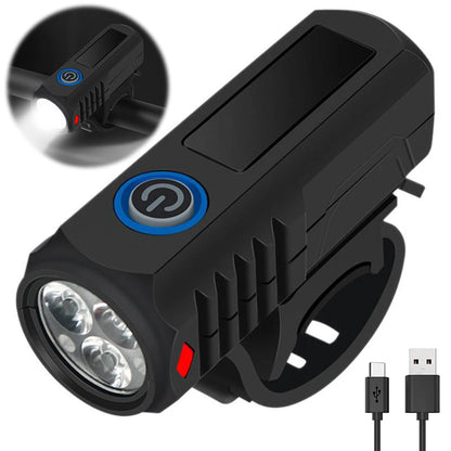 LED Cycling Front Light USB Charging Cycling Safety Front Lamp 3 Gears Bike Handlebar Flashlight Bicycle Accessories