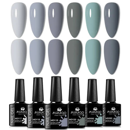 6pc All-Season Gel Nail Polish Set for Long-Lasting Manicure - Smarsty