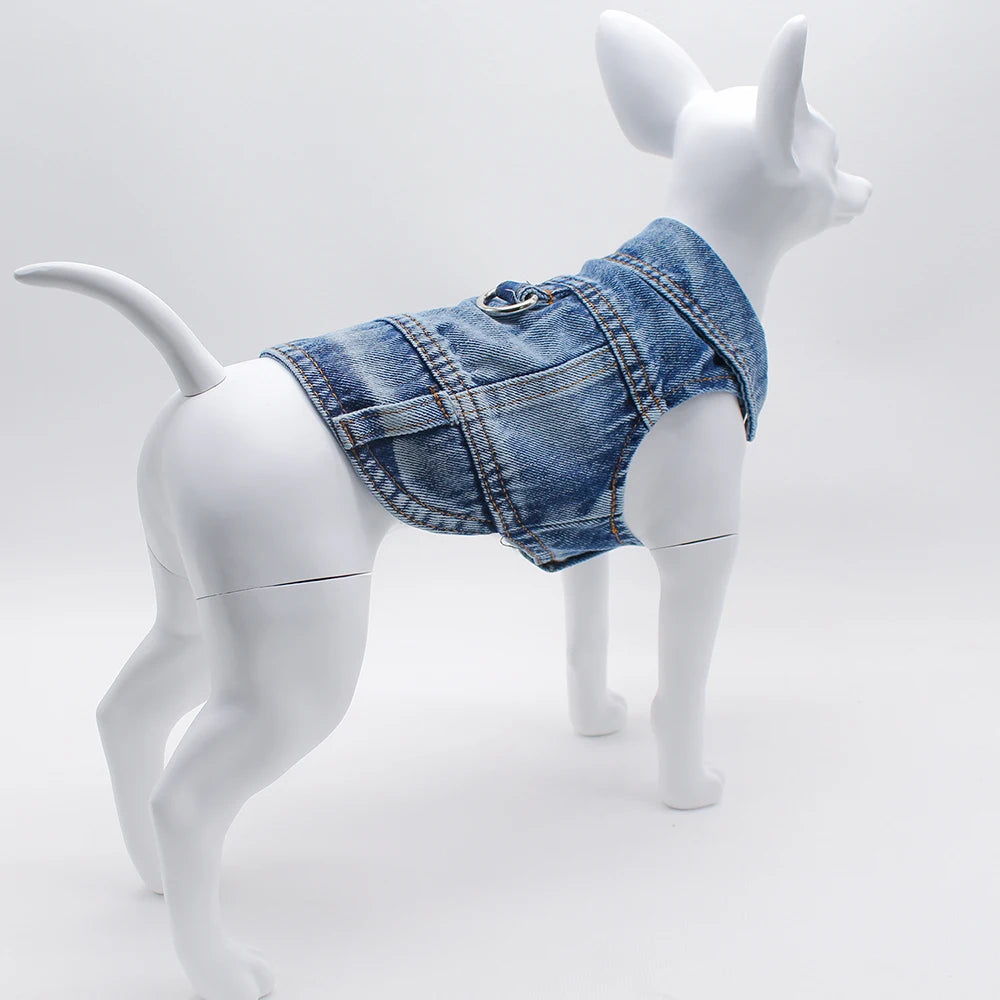 Dog Jeans Jacket for Small Dogs and Cats - Smarsty