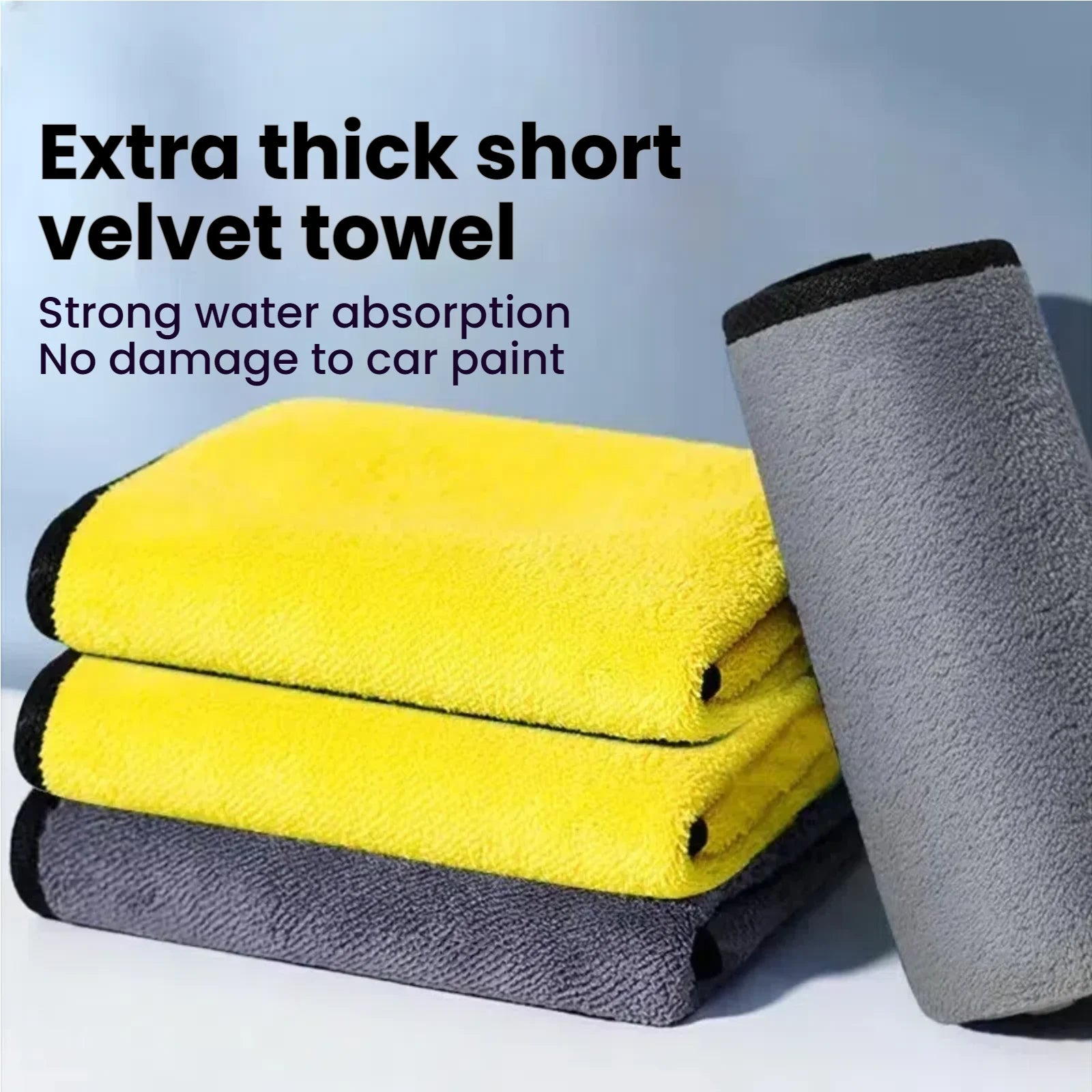 Premium Car Microfiber Towels Double Layer Drying Cloths - Smarsty