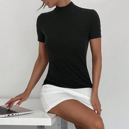New Spring and Summer Workplace Commuter Office Woman Elite Style Contrast Color Splicing Simple Ultra-short Dress Woman - Smarsty