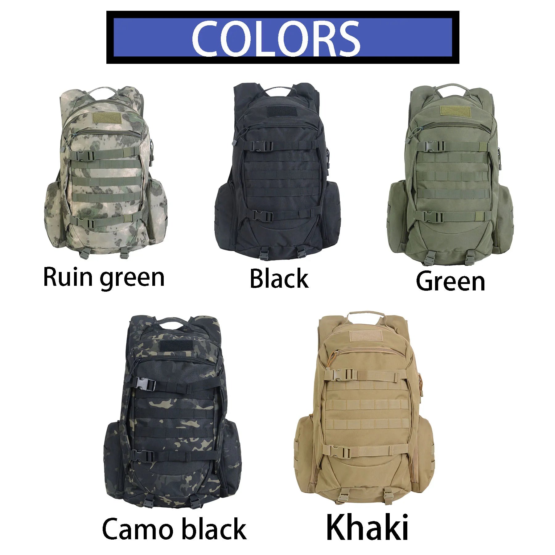 45L Waterproof Fishing Hunting Backpack Outdoor Rucksacks Tactical Sports Camping Hiking Trekking Bags - Smarsty