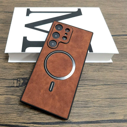 Luxury Leather Case For Samsung Galaxy MagSafe Wireless - Smarsty