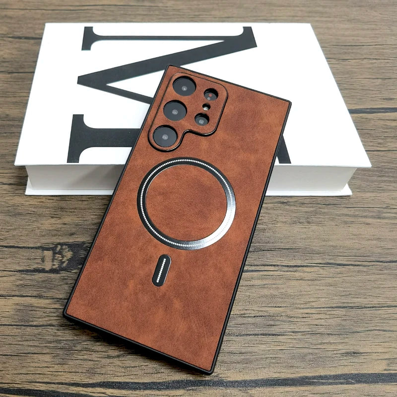 Luxury Leather Case For Samsung Galaxy MagSafe Wireless - Smarsty