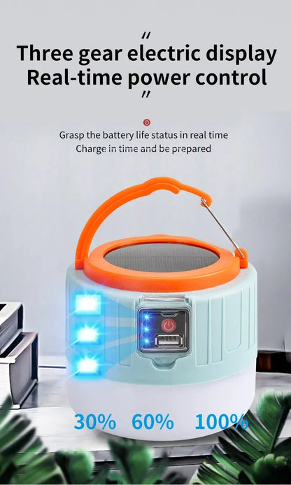 High Power LED Camping Light USB Rechargeable Bulb Outdoor Tent Lamp Portable Lantern Emergency Lighting Lights For BBQ Hiking by Smarsty