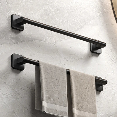 White Self-Adhesive Bathroom Towel Holder Easy Installation - Smarsty