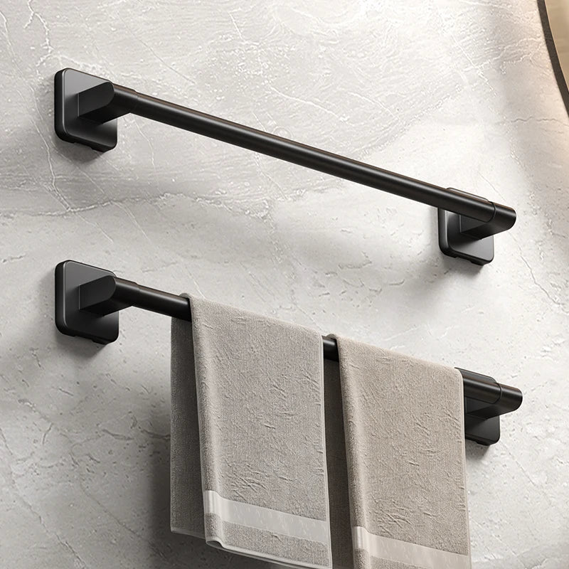 White Self-Adhesive Bathroom Towel Holder Easy Installation - Smarsty