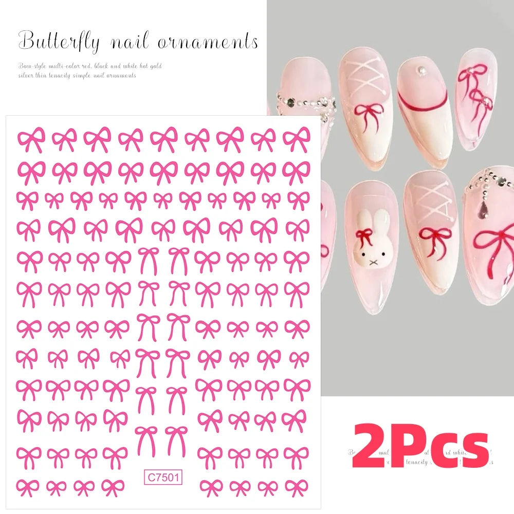 Self-Adhesive 3D Bowknot Nail Stickers for Easy Manicure - Smarsty