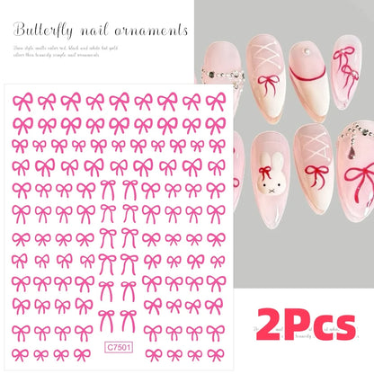 Self-Adhesive 3D Bowknot Nail Stickers for Easy Manicure - Smarsty