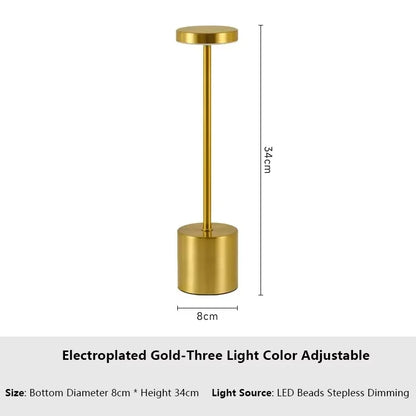 Rechargeable Touch Sensor LED Table Lamp with Adjustable Colors - Smarsty