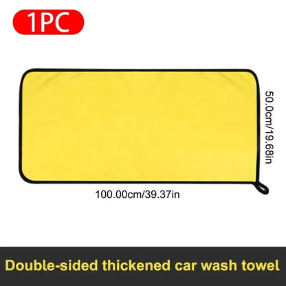 Premium Car Microfiber Towels Double Layer Drying Cloths - Smarsty