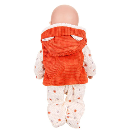 Doll Clothes For 43cm Baby Doll Leather Jacket Pants Jumpers Rompers Set For 18 Inch American Doll Coat Winter Clothes