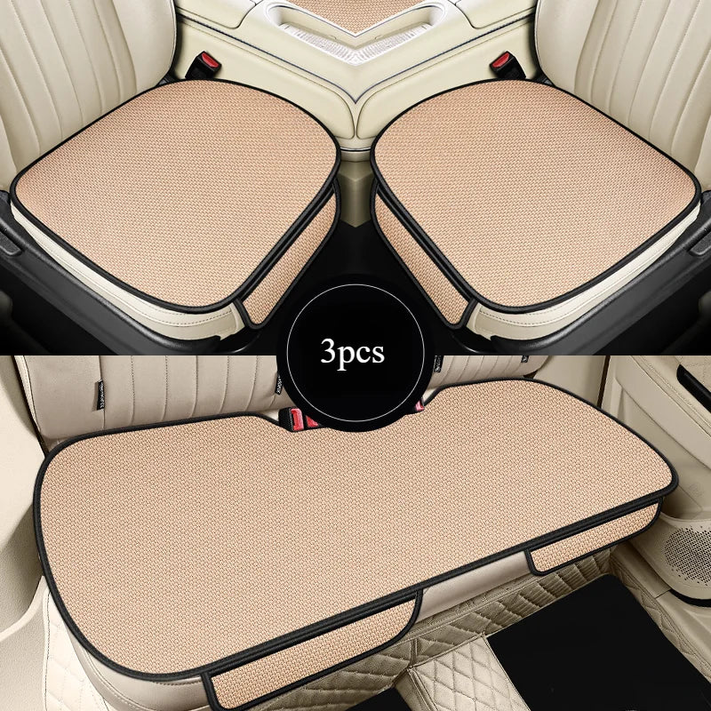 Breathable Ice Silk Car Seat Cushion Non-slip and Wear-resistant Solid Color Ice Silk Car Seat Cover, Universal Fit Most Cars