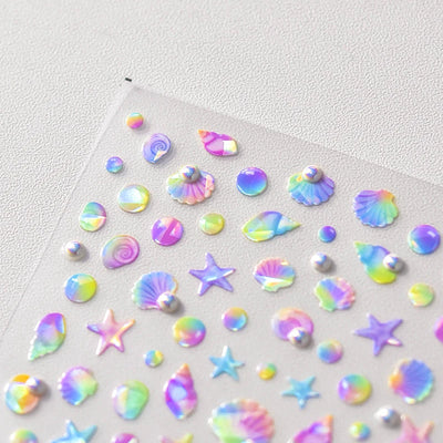 Colorful Seashell Nail Art Stickers for Dreamy Designs - Smarsty