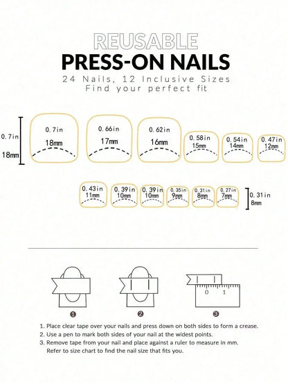 Medium Pink Candy Color Press On Nails Set - Smarsty