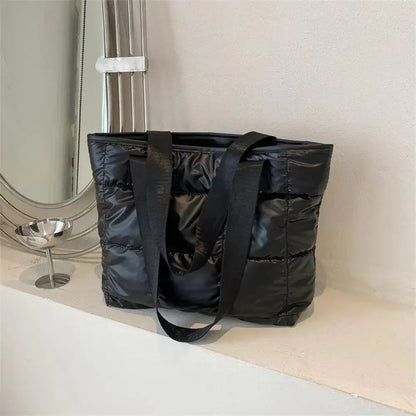 Fashion Ladies Tote Bag Large Capacity Padded Quilted - Smarsty