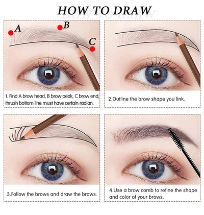 5pcs Waterproof Microblading Eyebrow Pencil Set - Smarsty