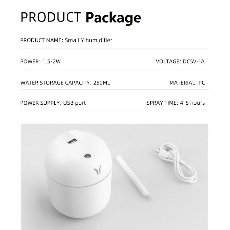 USB Mini Aroma Essential Oil Humidifier with LED Lamp - Smarsty