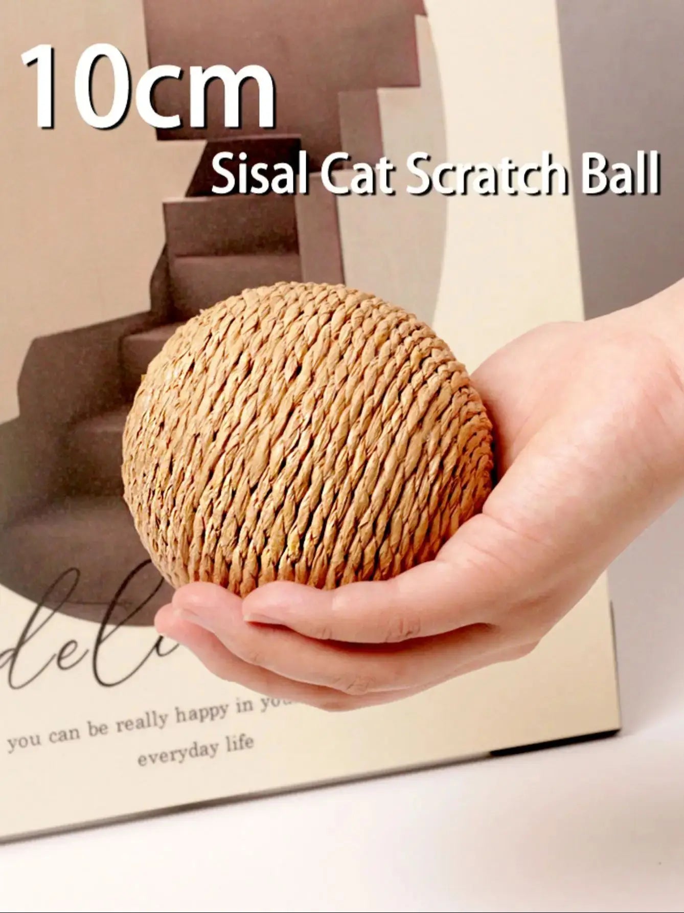 Interactive Sisal Cat Scratching Ball Toy for Dental Care - Smarsty