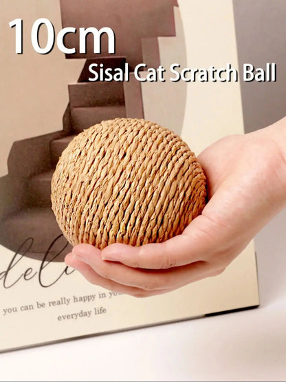 Interactive Sisal Cat Scratching Ball Toy for Dental Care - Smarsty
