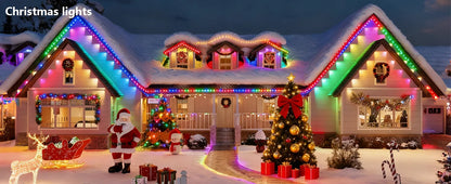 150ft 100ft 50ft Permanent Outdoor Lights Smart RGBIC Outdoor Lights with 75 Scene Modes String Lights with 90 LEDs for Garden