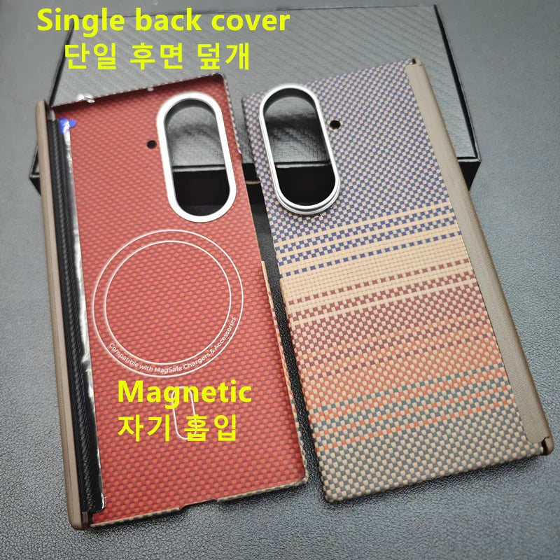 Aramid Magnetic Case For Z Fold 7 Carbon Fiber MagSafe - Smarsty
