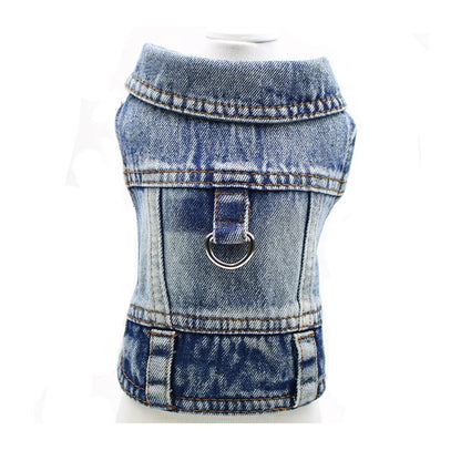 Dog Jeans Jacket for Small Dogs and Cats - Smarsty