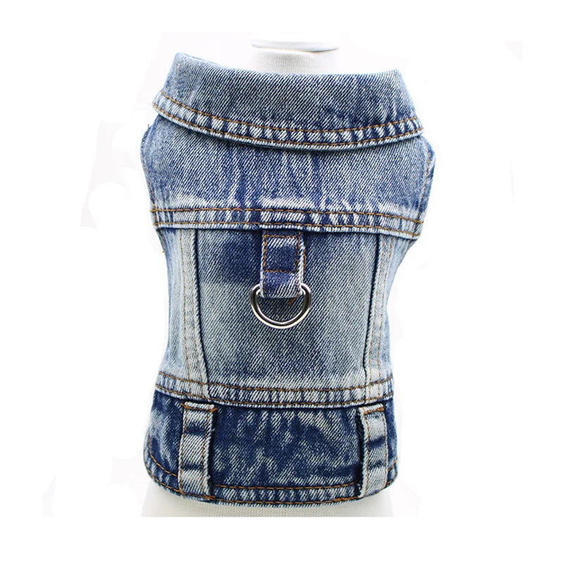 Dog Jeans Jacket for Small Dogs and Cats - Smarsty