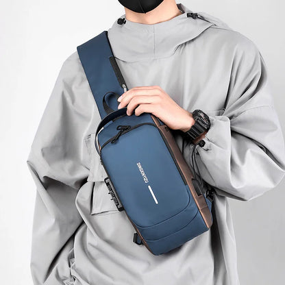 Anti Theft Chest Bag With USB Charging Crossbody For Men - Smarsty