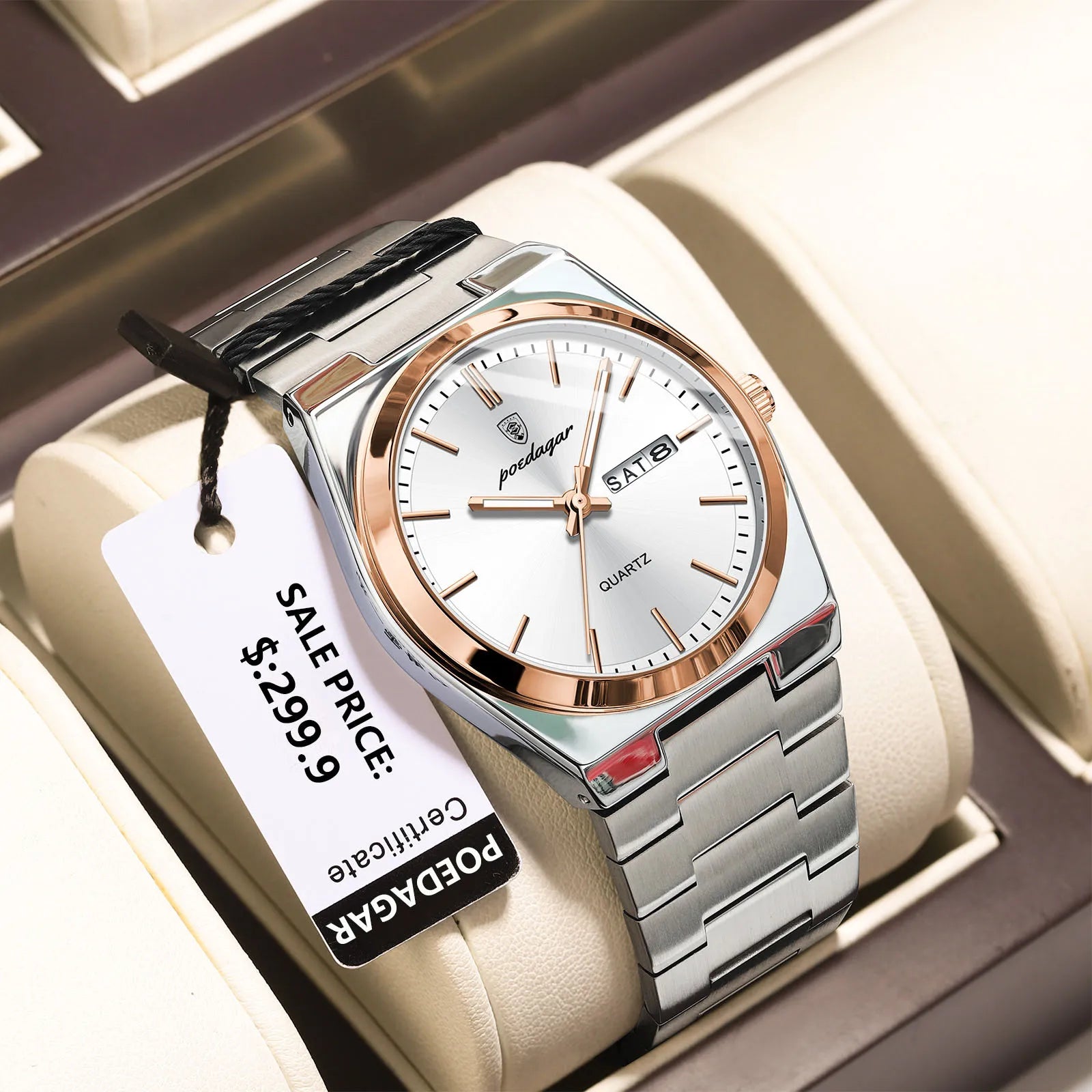 POEDAGAR Waterproof Luminous Men's Quartz Watch - Smarsty
