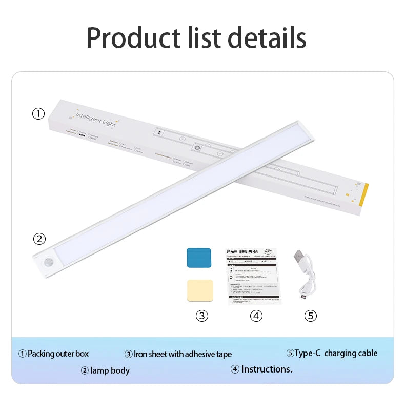 LED Motion Sensor Night Light for Cabinets and Wardrobes - Smarsty