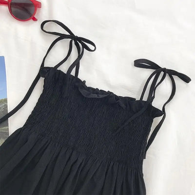Sexy Tank Top Bow Halter Crop Tops Women Summer Folds Camis Backless Camisole Casual Bandage Tee Female Sleeveless Cropped Vest - Smarsty