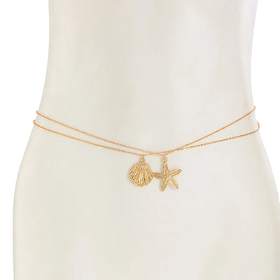 Charming Double Layer Sea Starfish Belly Chain Jewelry - Smarsty