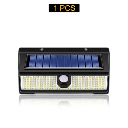 190LED Solar LED Wall Lamp with Motion Sensor and 4 Modes - Smarsty
