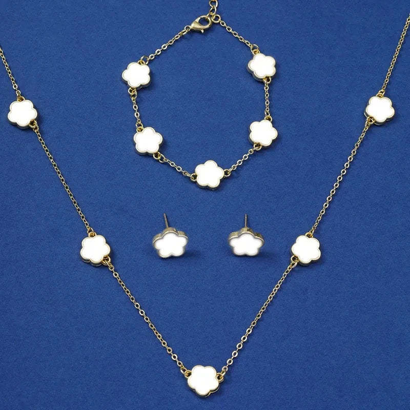 Lucky Five-Petal Flower Jewelry Set for Women - Smarsty