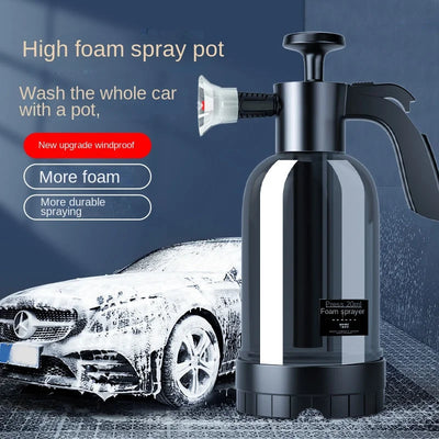 2L Hand Pump Foam Sprayer with 3 Types of Nozzle Hand Pneumatic Foam Cannon Snow Foam Car Wash Spray Bottle Car Window Cleaning - Smarsty