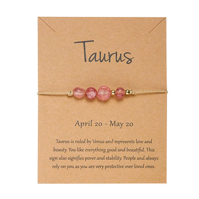 12 Constellation Natural Stone Beads Bracelets for Zodiac Signs - Smarsty