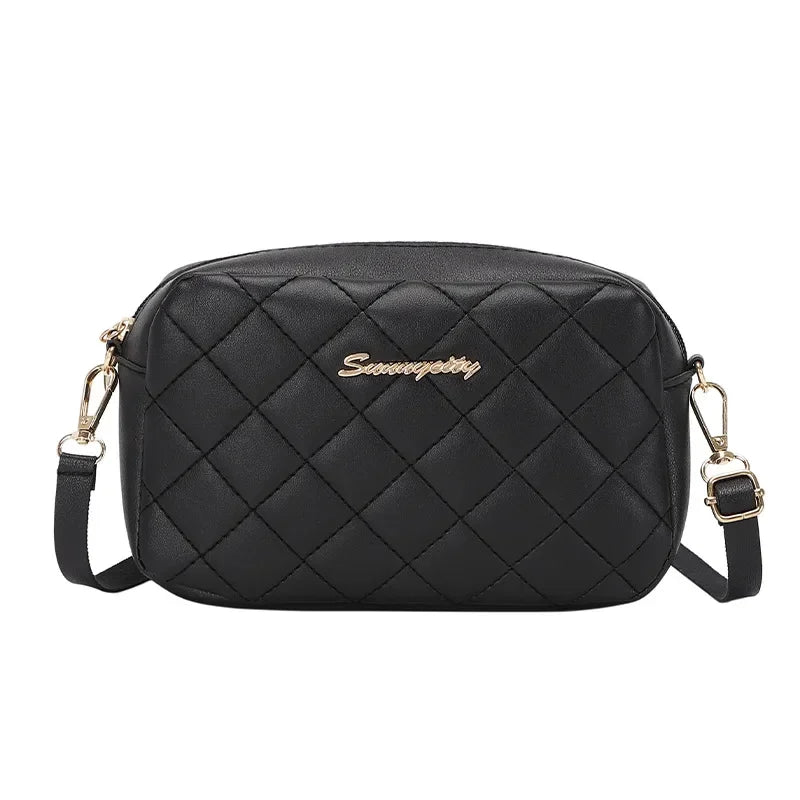 Embroidered Camera Bag Crossbody For Women Checkered - Smarsty