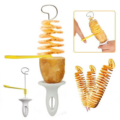 Whirlwind Potato Spiral Cutter Potato Tower Making Machine Vegetable Slicer Creative Vegetable Tools Kitchen Accessories Gadgets by Smarsty