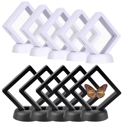 5Pcs Floating Jewelry Display Cases for Rings and Necklaces - Smarsty